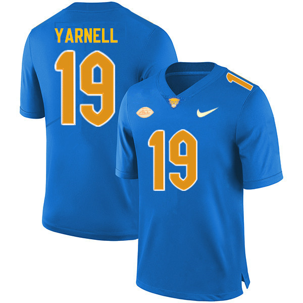 Men #19 Nate Yarnell Pitt Panthers College Football Jerseys Sale-Royal